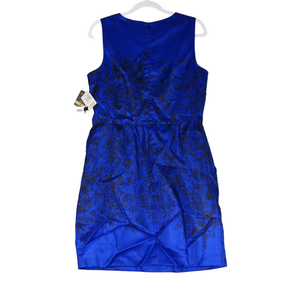 NEW Taylor Blue Dress Womens Size 12 Sheath Fit and Flare Lined Pockets NWT - Picture 6 of 7